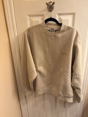 Curated By Muse Beige Heavyweight Crewneck Sweater
